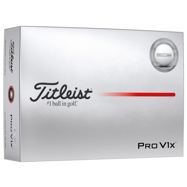 Titleist Pro V1x Alignment Golfbälle 2025, 12 Stück