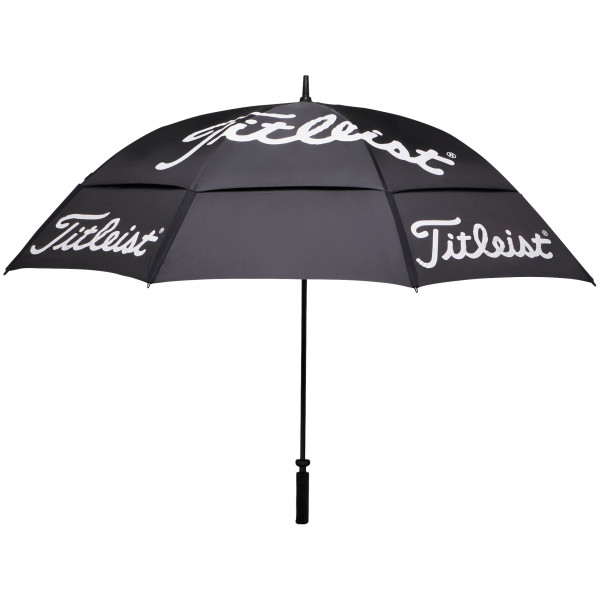 Titleist Tour Double Canopy Golf Regenschirm, Schwarz / Weiß