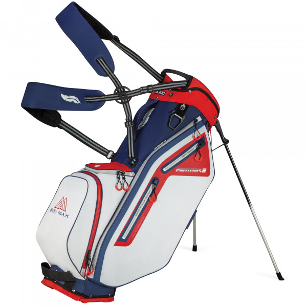 Big Max Dri Lite Feather 2 Waterproof Standbag, Blau / Rot / Weiß