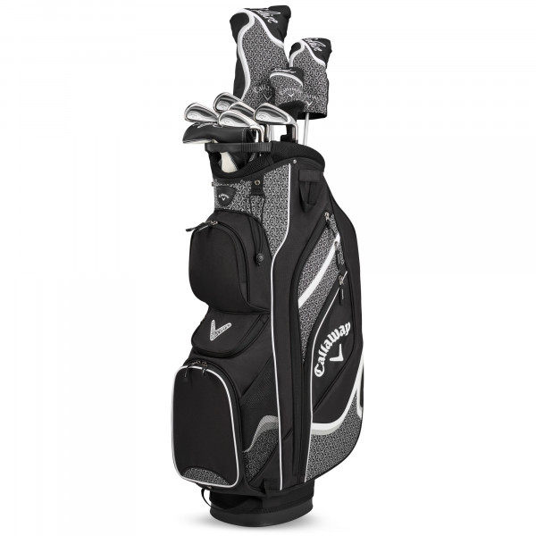 Callaway 2025 Solaire Damen Komplettset / Golfset, Schwarz / Grau, Rechtshand