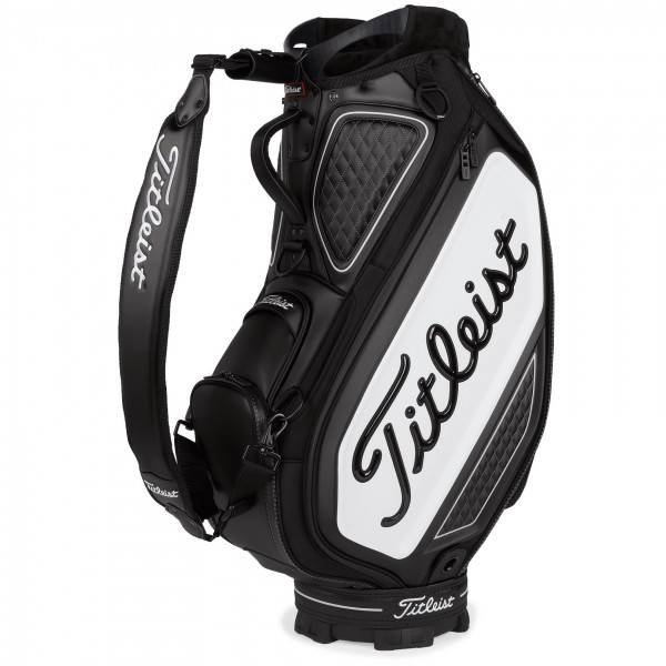 Titleist 2025 Tour Staff Cartbag, Schwarz / Weiß