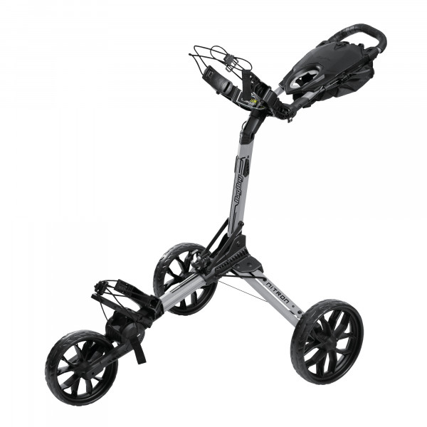 Bag Boy NITRON Auto-Open 3-Rad Golftrolley, Silber / Schwarz