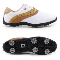 FootJoy ARC LP Damen Golfschuhe, WIDE, Weiß / Braun