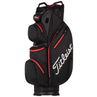 Titleist Cart 14 StaDry Waterproof Cartbag, Schwarz / Weiß / Rot