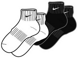 Nike Golf Quarter Socken, 1 Paar, Weiß, Größe S (34,5 - 36,5)