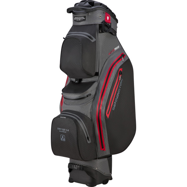 Bennington 2025 DRY Quiet Organizer 14 (QO 14) Waterproof Cartbag, Schwarz / Grau / Rot