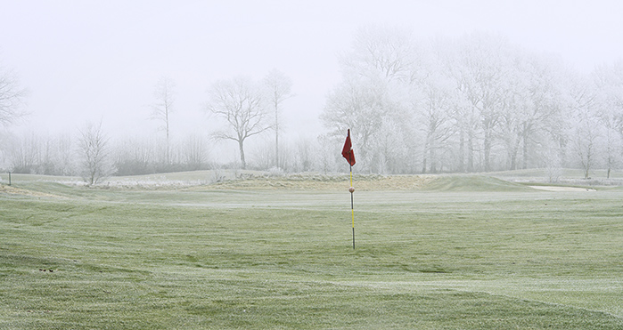 Golfspielen im Winter